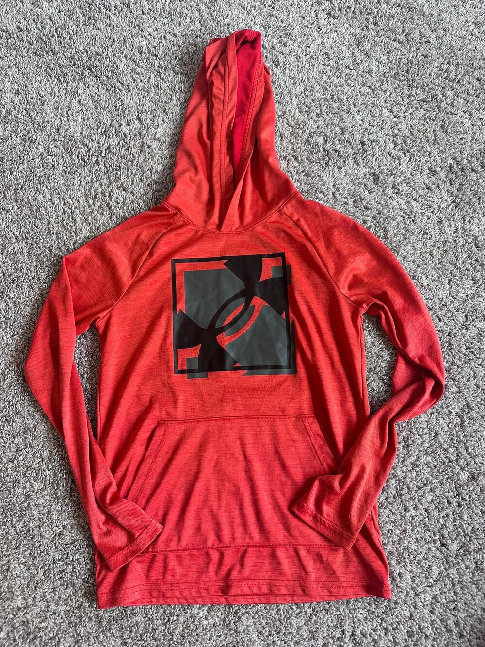 Under Armour Boys Youth Medium Red Performance Hoodie